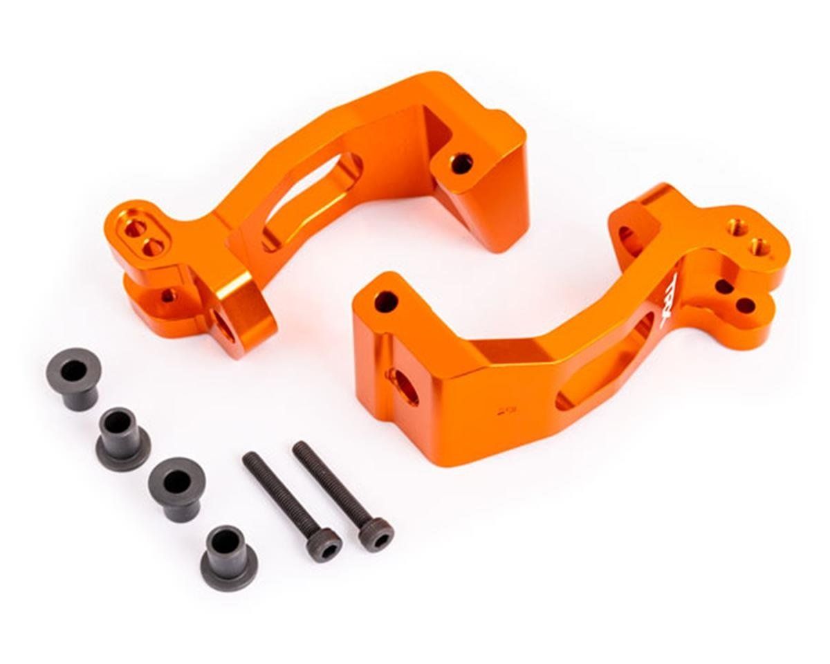 #9532T Traxxas Sledge Aluminum Caster Blocks Left &amp; Right (Orange) (2)