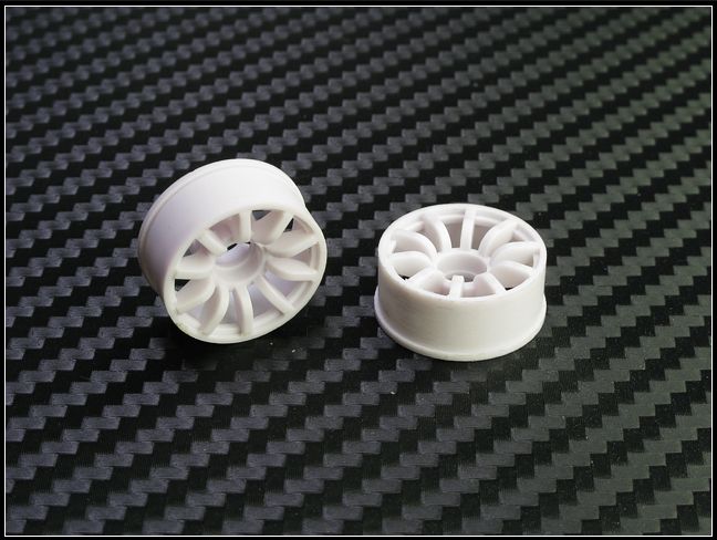 PN Racing Mini-Z 2WD Machine Cut 10-Spoke Front Wheel F0 White #210WF0