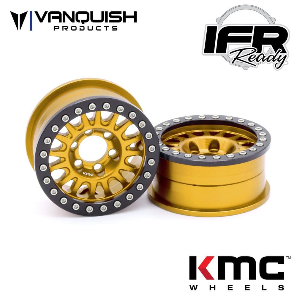 #VPS07808 Vanquish Products KMC 1.9" KM445 Impact Crawler Wheels (Gold)