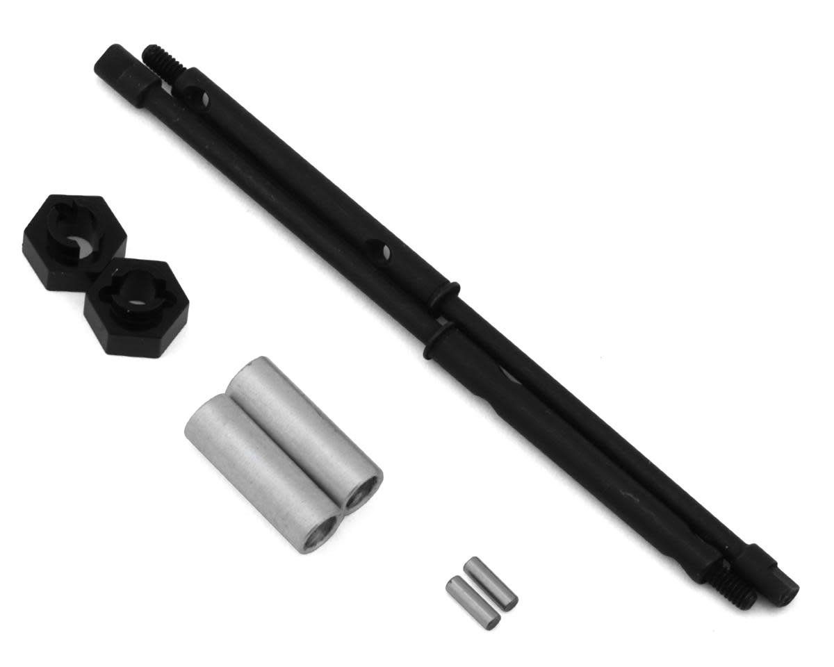 #SXTF39WD Hot Racing Axial SCX24 Dually Wheel Steel Rear Axles (2)