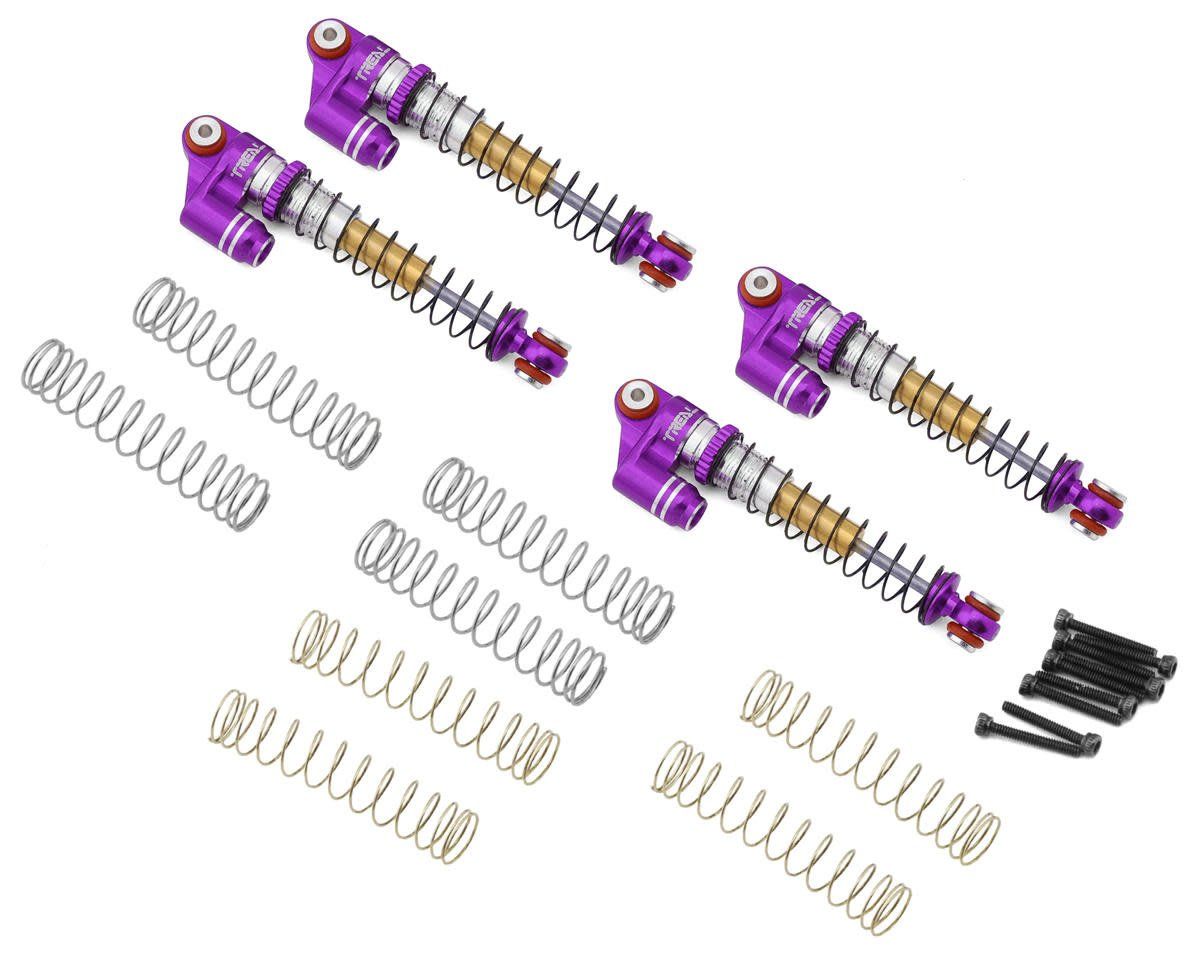 #X003A8DJBR Treal Hobby Axial SCX24 Aluminum Long Travel Threaded Shocks (Purple) (4) (43mm)