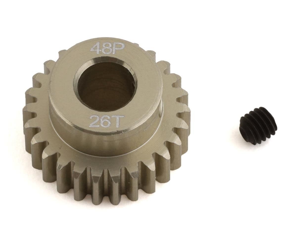 #PTK-8646 ProTek RC 48P Lightweight Hard Anodized Aluminum Pinion Gear (5.0mm Bore) (26T)