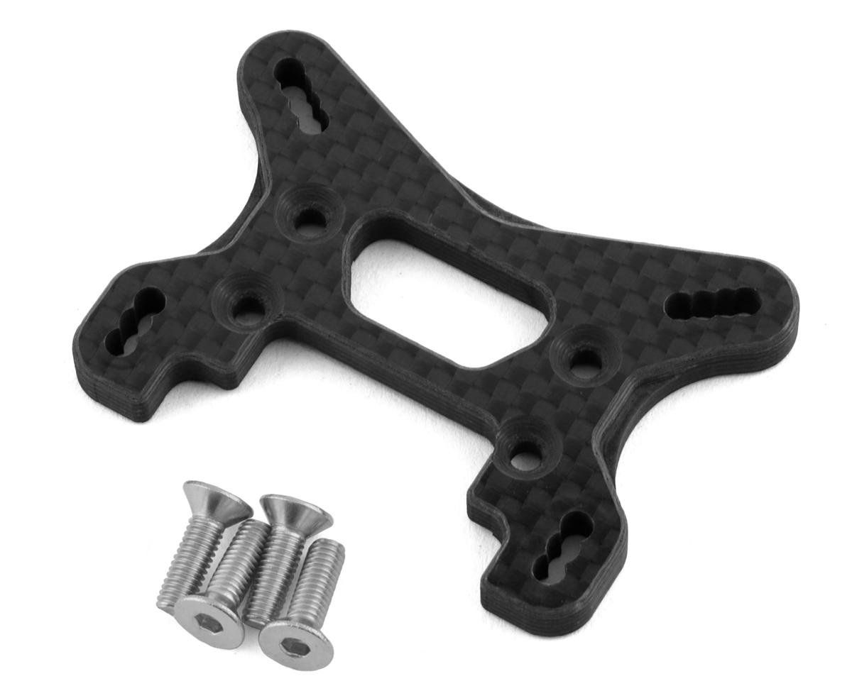 #00225 Vision Racing TLR 22X-4 Carbon Fiber Front Shock Tower (-2mm) w/Plus One Camber Hole