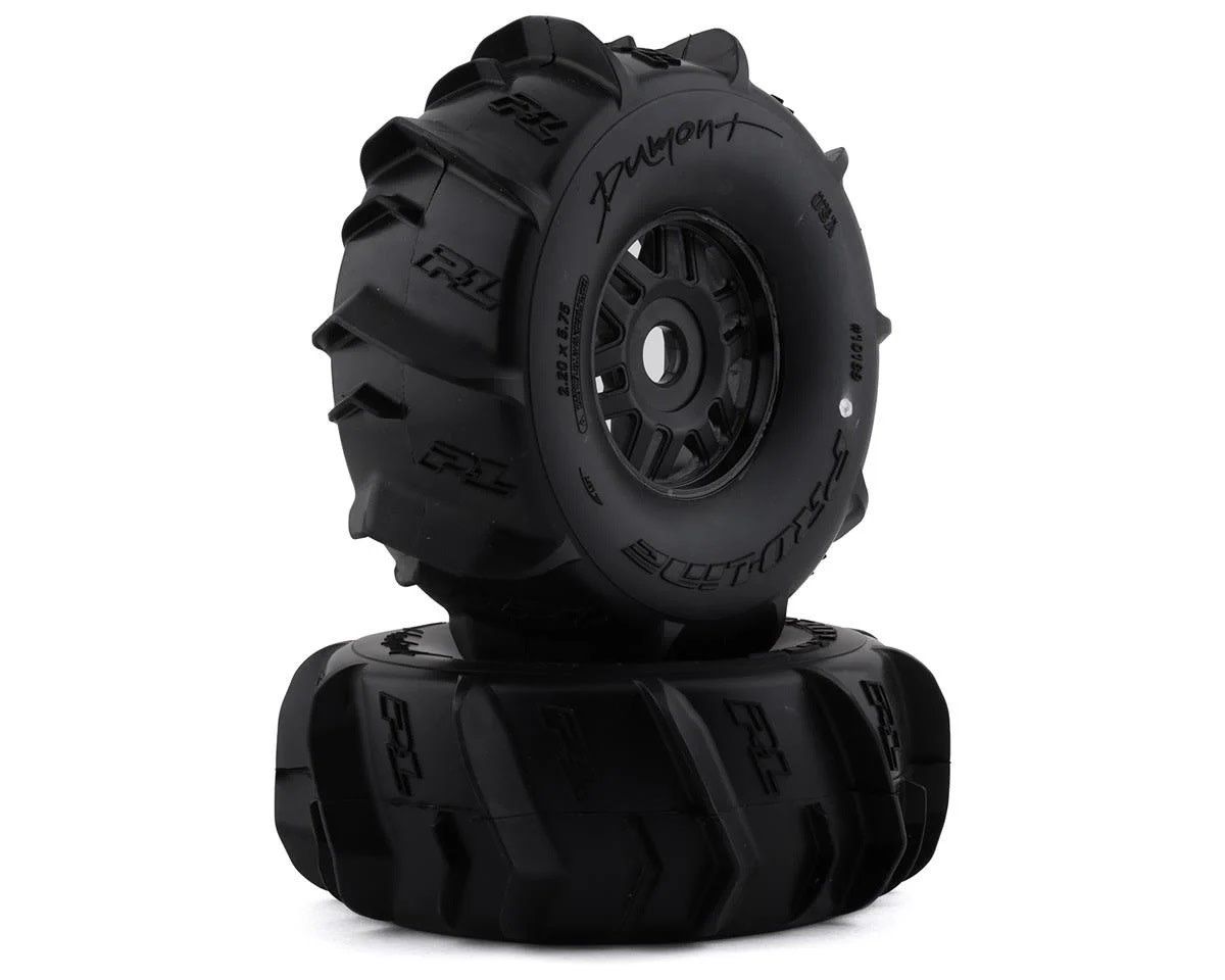 #10189-10 Pro-Line Dumont Paddle SC 2.2/3.0 Pre-Mounted Tires w/Mojave Wheels (Black) (2) w/17mm Hex