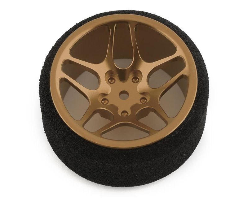 R-Design Sanwa M17/MT-44 Ultrawide 10-Spoke Transmitter Steering Wheel (Gold) #RDD4919