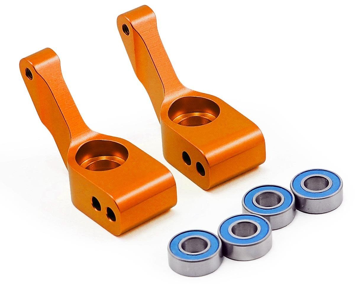 #3652T Traxxas Aluminum Stub Axle Carrier (Orange) (2)