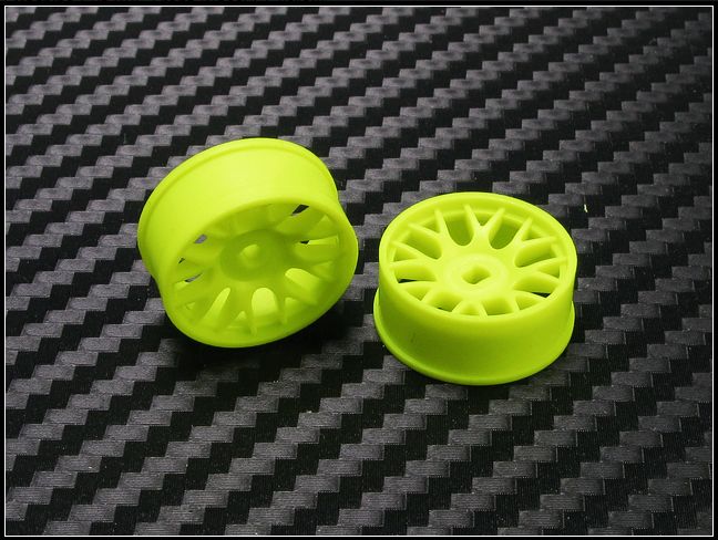 PN Racing Mini-Z AWD Machine Cut BBS Front Wheel F1 Yellow #488YF1