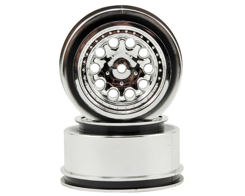 RPM 12mm Spline Drive "Revolver" Short Course Wheels (Chrome) (2) (Slash Rear) #82333