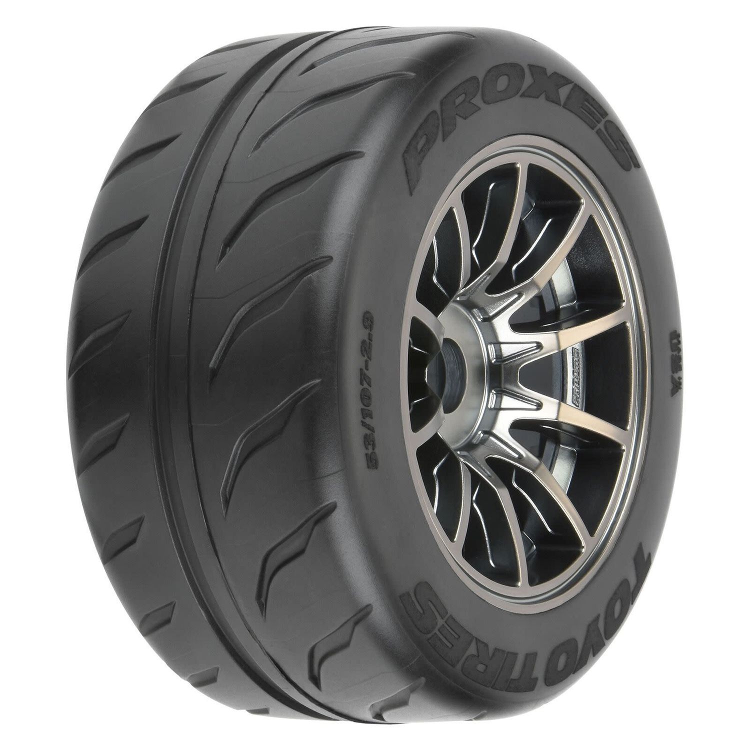 #10200-11 Pro-Line 1/7 Rear Toyo Proxes 2.9" Belted Tires Pre-Mounted w/17mm Spectre Wheels (Gunmetal)