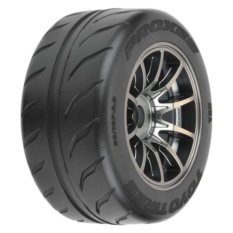 #10200-11 Pro-Line 1/7 Rear Toyo Proxes 2.9" Belted Tires Pre-Mounted w/17mm Spectre Wheels (Gunmetal)