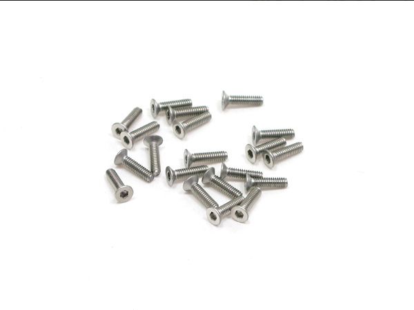 PN Racing M2x8 Countersink Stainless Steel Hex Machine Screw (20pcs) #700318