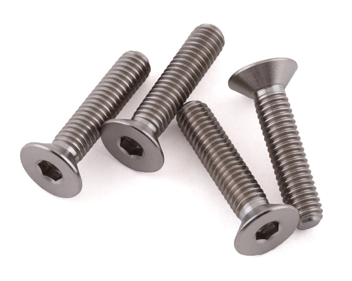 #PTK-T-5088 ProTek RC 3x14mm "Grade 5" Titanium Flat Head Hex Screw (4)
