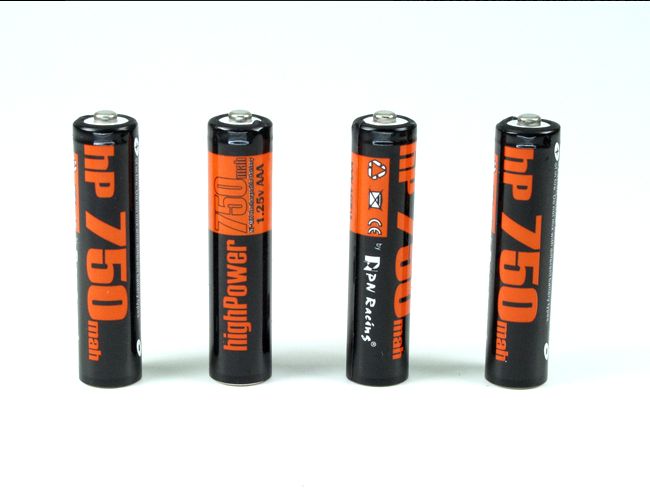 PN Racing High Power 750mAh NiMH Rechargeable AAA Battery (4pcs) #HP750