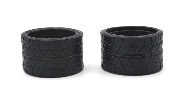 Marka V1 Mini-Z RCP Rubber Rear Radial Tire 10 degree Soft 14mm (1 Pair) #MZR-V1RR10-14
