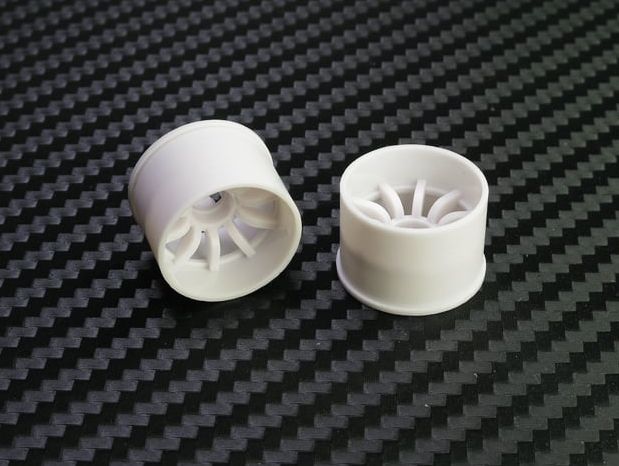 PN Racing Mini-Z 2WD Machine Cut 10-Spoke Rear Wheel R14mm (White) #210WR14