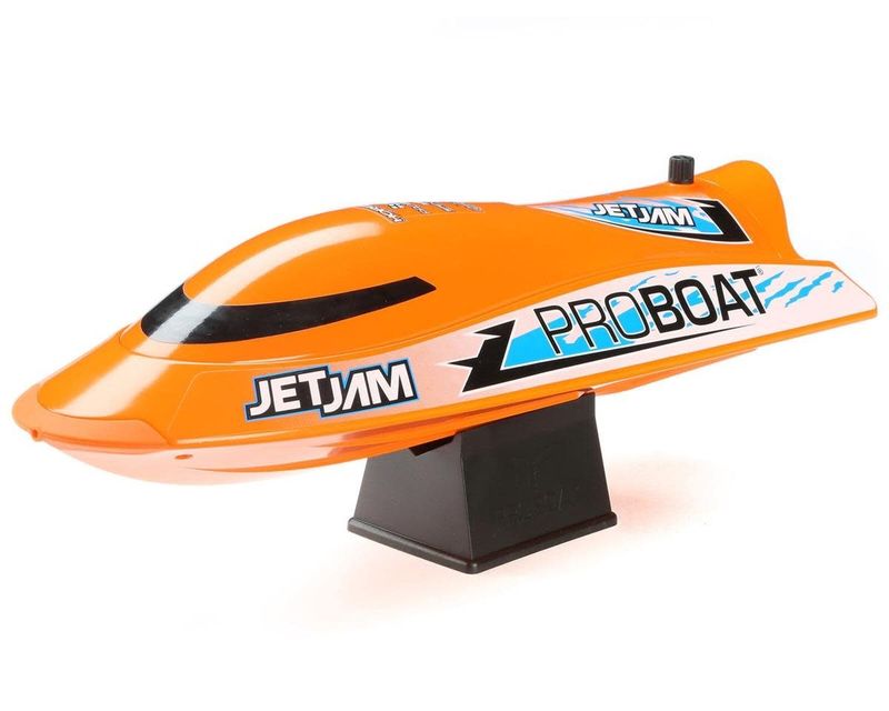 #PRB08031V2T1 Pro Boat Jet Jam V2 12" Self-Righting Brushed RTR Pool Race Boat (Orange) w/2.4GHz Radio, Battery &amp; Charger