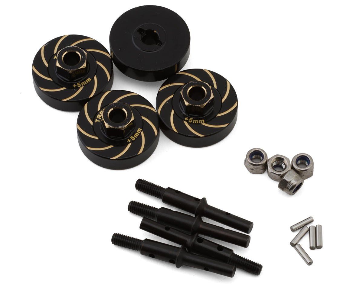#X003H36VQF Treal Hobby FCX24 Brass Wheel Hub Spacer Weights (+5mm) (4) (12.3g)