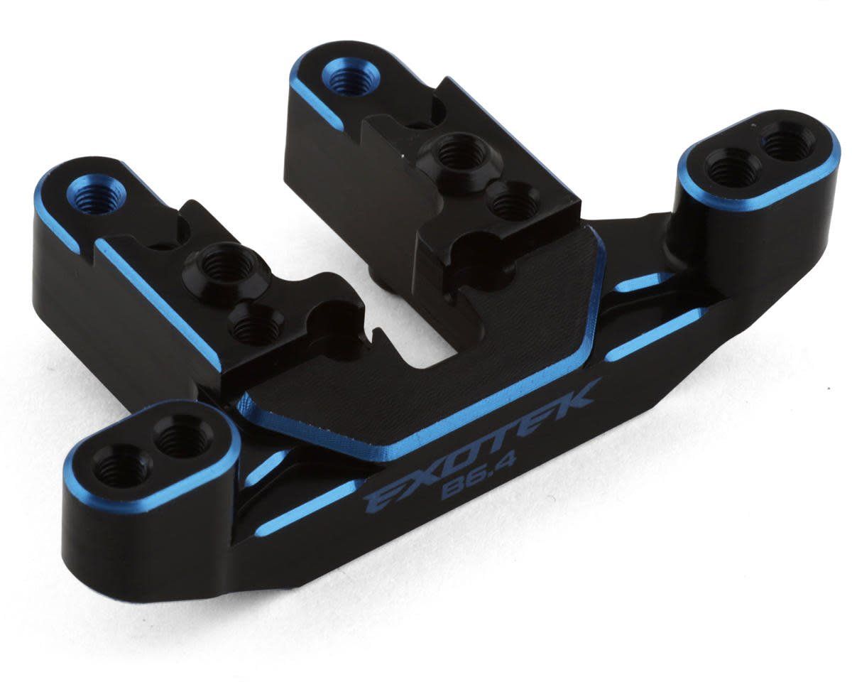 Exotek B6.4 Aluminum Front Camber Mount (Black) #2130