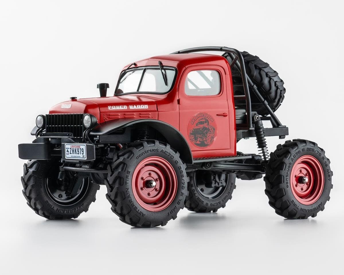 FMS FCX24 Power Wagon 1/24 Scale Micro Rock Crawler w/Hard Body (Red) #12401RD