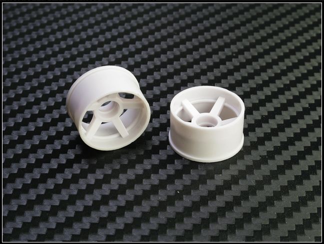 PN Racing Mini-Z 2WD Machine Cut 5 Spoke Rear Wheel R0 White #205WR0