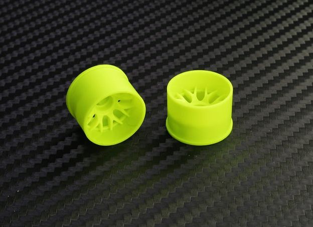 PN Racing Mini-Z 2WD Machine Cut BBS Rear Wheel R14mm (Yellow) #288YR14