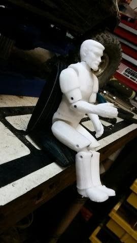 RC Addict Lightweight Male Driver Figure (5.5in) (Unpainted)