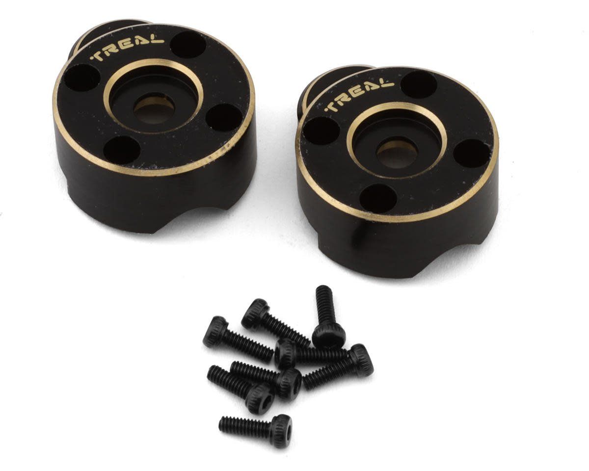 #X003BNFKF9 Treal Hobby FCX24 Brass Outer Portal Covers (Black) (2) (18g)