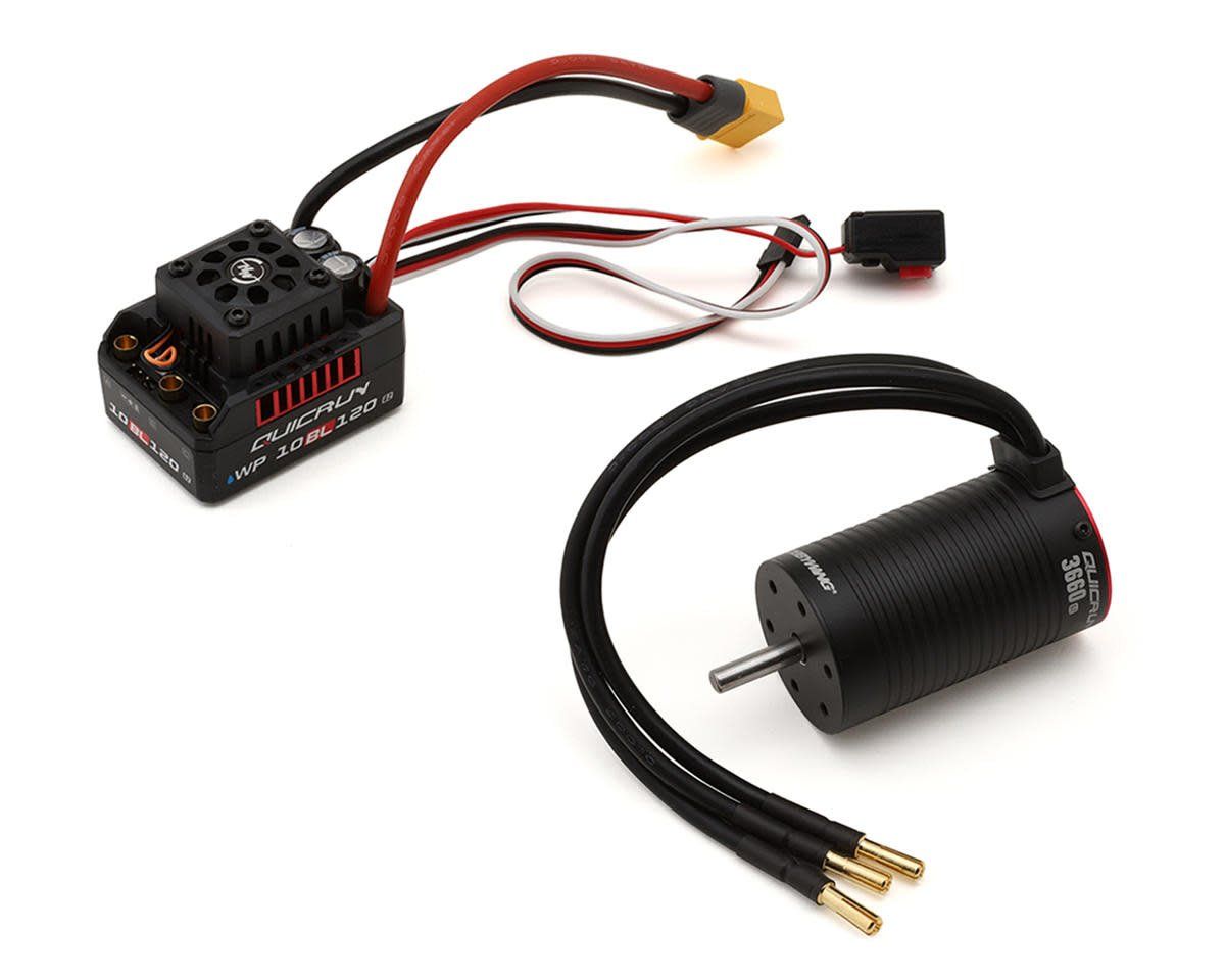 #38030210 Hobbywing QuicRun 10BL120 G2 Sensorless Brushless ESC/3660SL Motor Combo (3150kV)