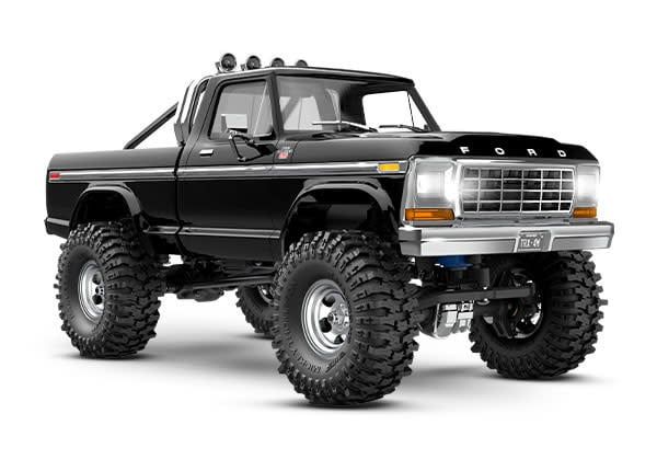 #97044-1-BLK Traxxas TRX-4M 1/18 High Trail Edition Micro Rock Crawler w/Ford F-150 Body (Black) &amp; TQ 2.4GHz Radio