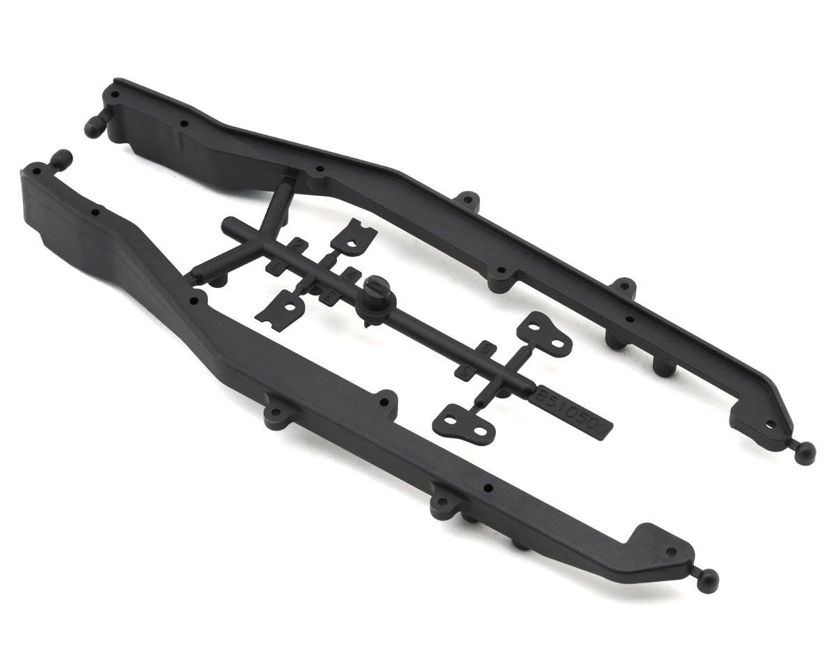Team Associated RC10SC6.4 Factory Team Side Rails &amp; Tower Wedges (Carbon) #71177