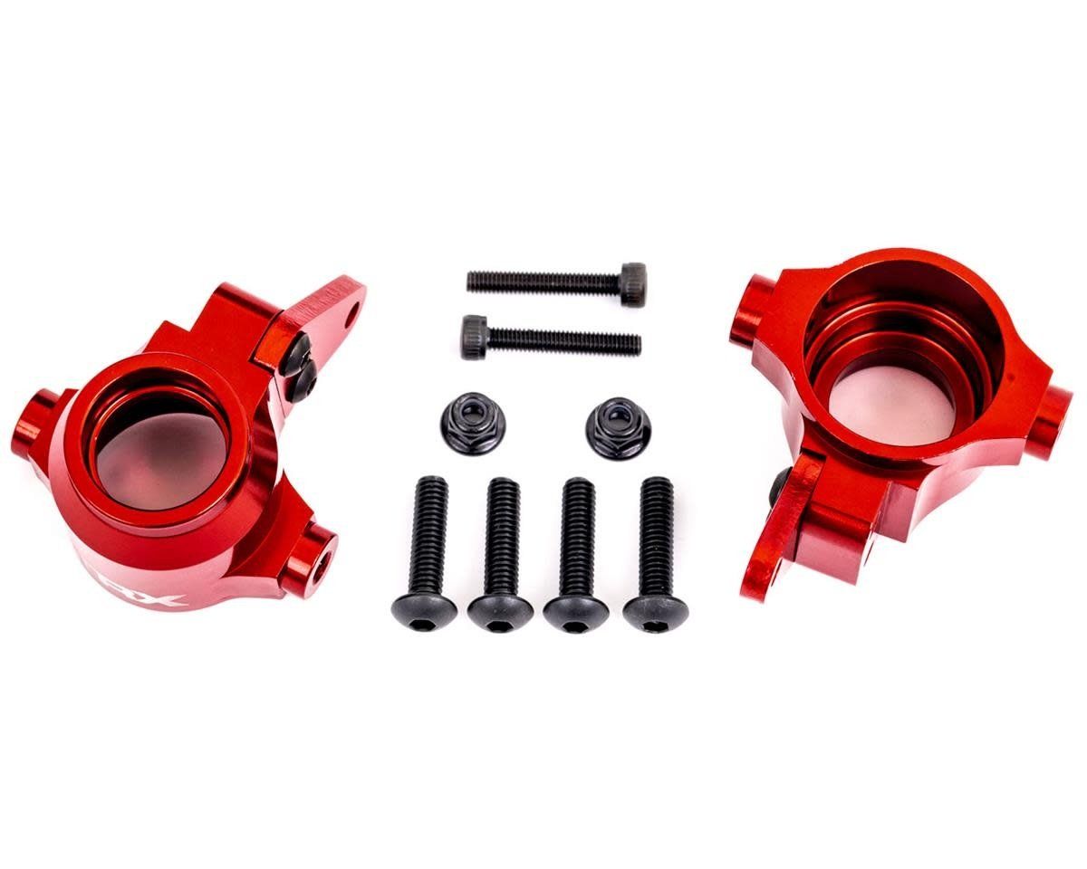 Traxxas Sledge Aluminum Steering Blocks Left &amp; Right (Red) (2) #9635R
