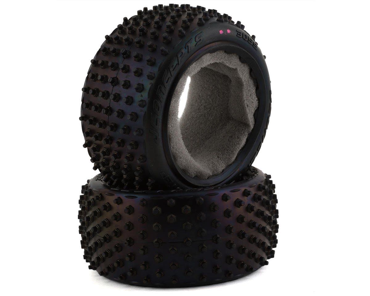 #3059-010 JConcepts Drop Step 2.2" Rear Buggy Carpet Tires (2) (Pink)