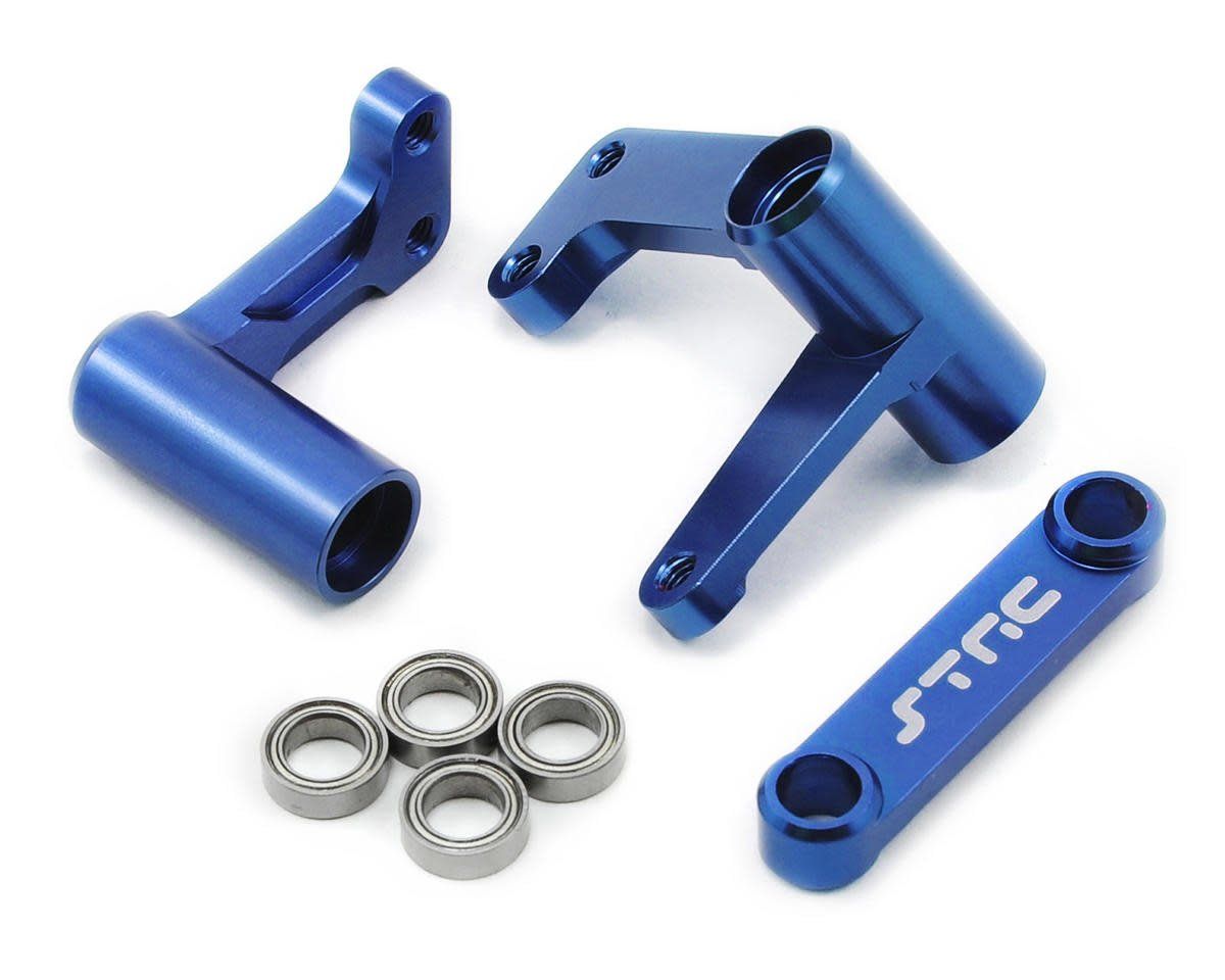 #ST3743XB ST Racing Concepts Aluminum Steering Bellcrank Set (w/bearings) (Blue)