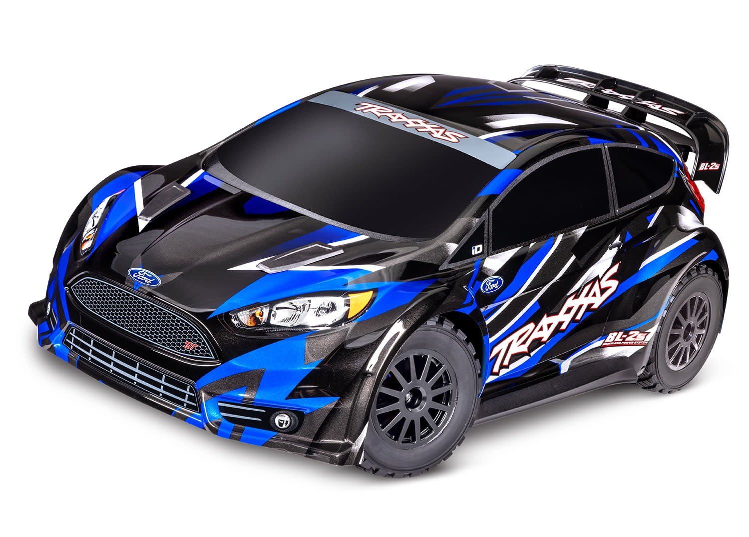 #74154-4-BLUE  Traxxas 1/10 BL-2S Ford Fiesta ST Rally (Blue)