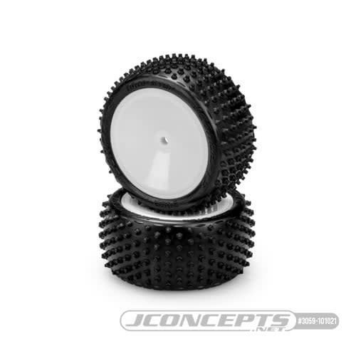 #3059-101021 JConcepts Drop Step 2.2" Pre-Mounted Rear Buggy Carpet Tires (White) (2) (Pink)