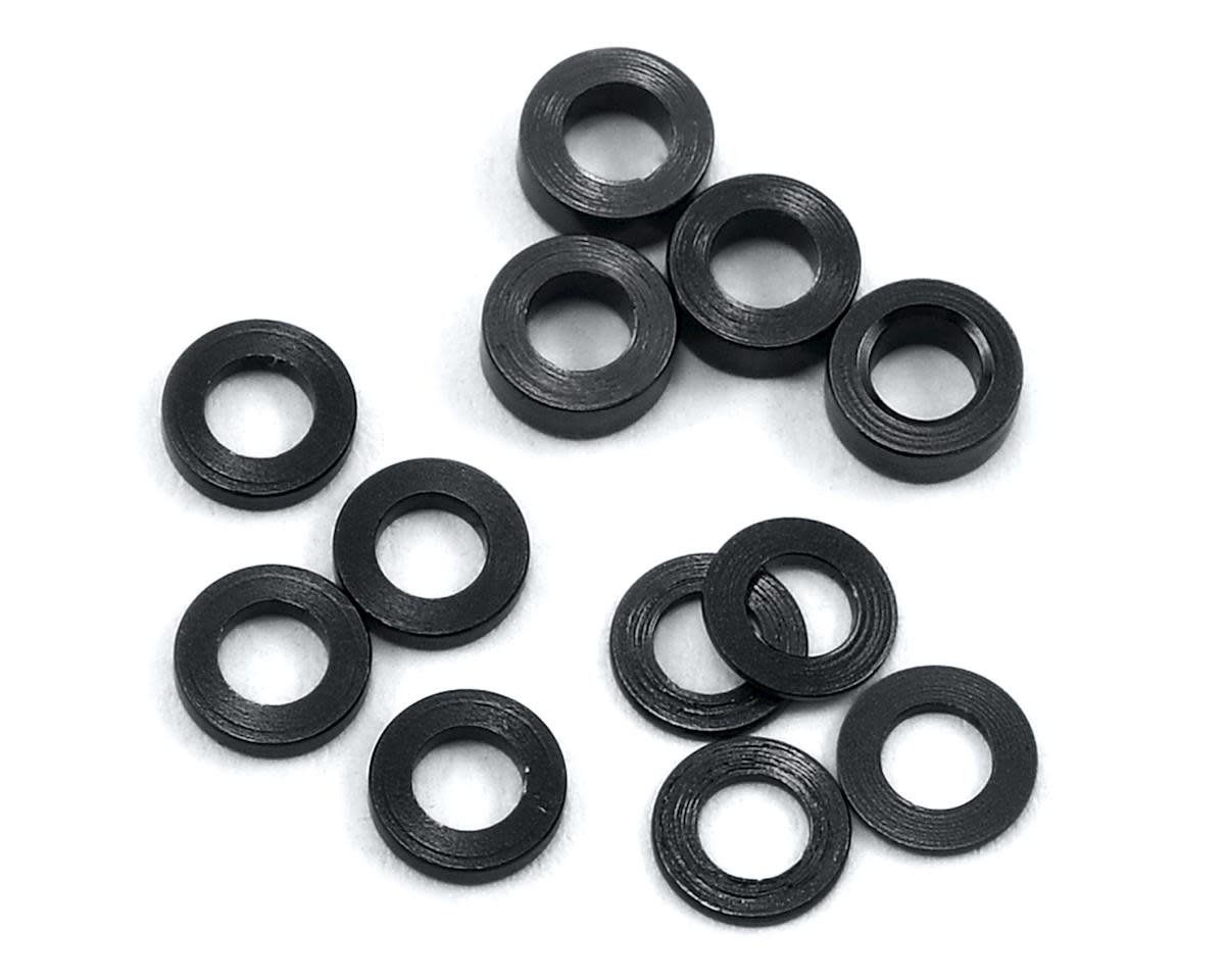 #PTK-8370 ProTek RC Aluminum Ball Stud Washer Set (Black) (12) (0.5mm, 1.0mm &amp; 2.0mm)