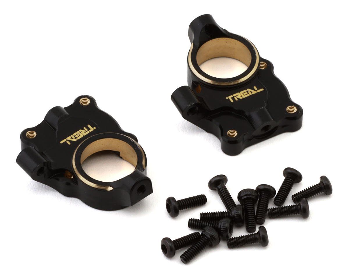 #X003FCQKKP Treal Hobby FCX24 Brass Inner Portal Covers (Black) (2) (8.5g)