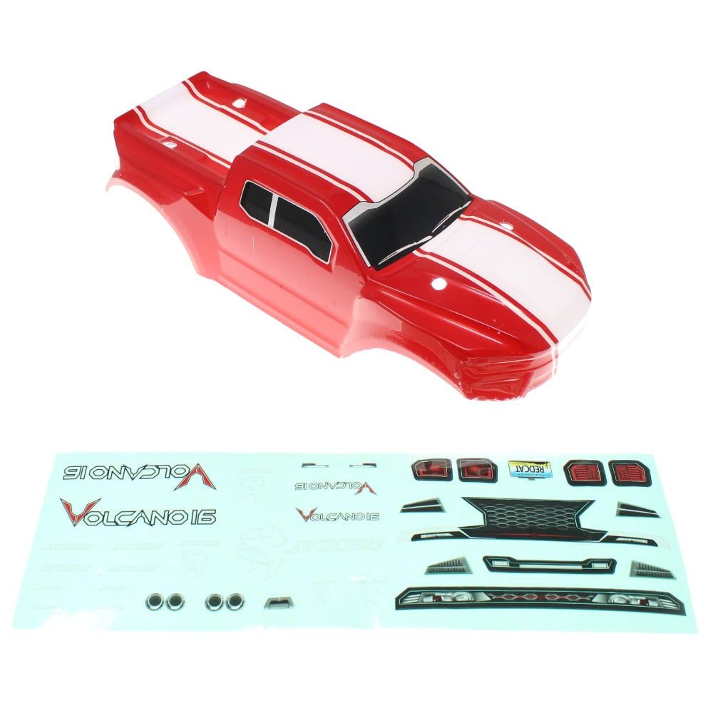#RER13659 Redcat Racing 1/16 Volcano-16 Pre-Painted Body (Red)