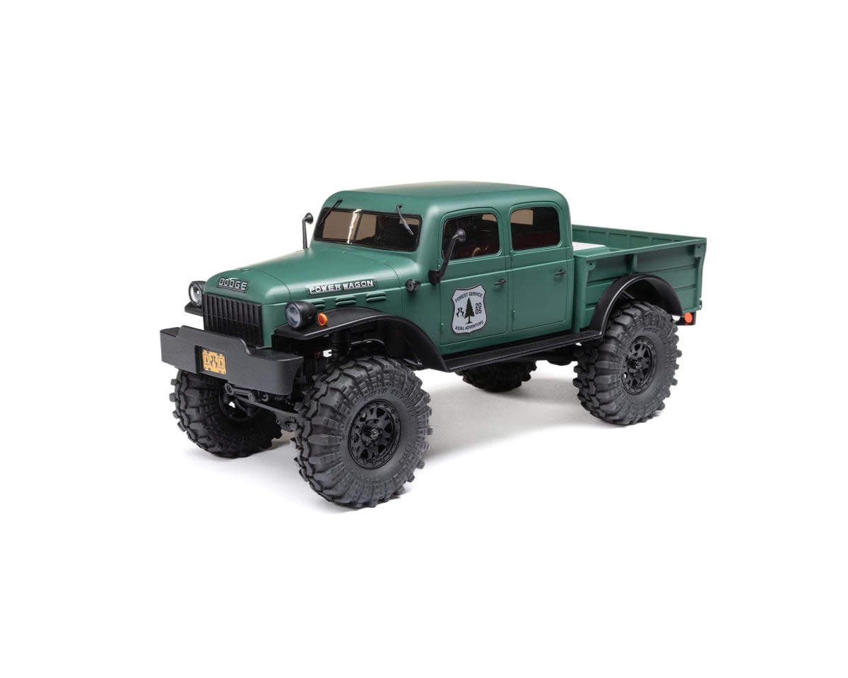 #AXI00007T2 Axial SCX24 40's 4-Door Dodge Power Wagon 1/24 4WD RTR Scale Mini Crawler (Green) w/2.4GHz Radio