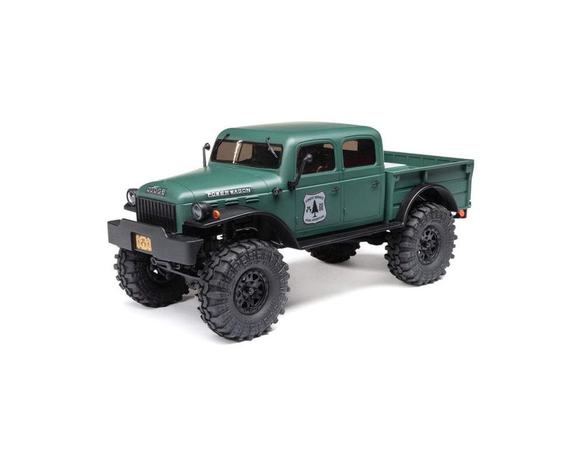 #AXI00007T2 Axial SCX24 40's 4-Door Dodge Power Wagon 1/24 4WD RTR Scale Mini Crawler (Green) w/2.4GHz Radio