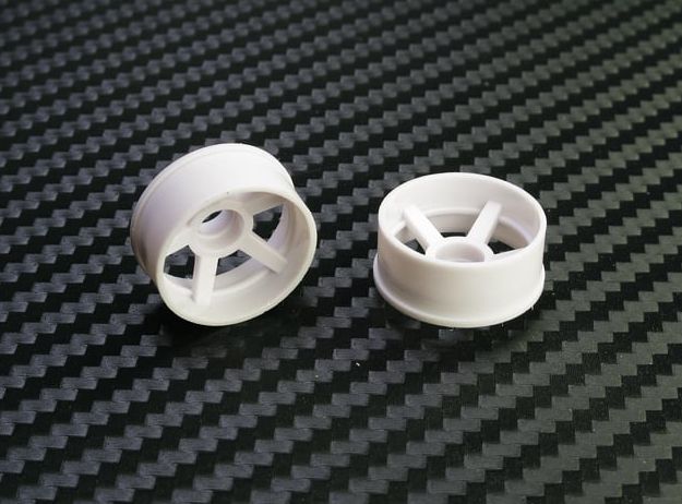 PN Racing Mini-Z 2WD Machine Cut 5-Spoke Front Wheel F3 (White) #205WF3