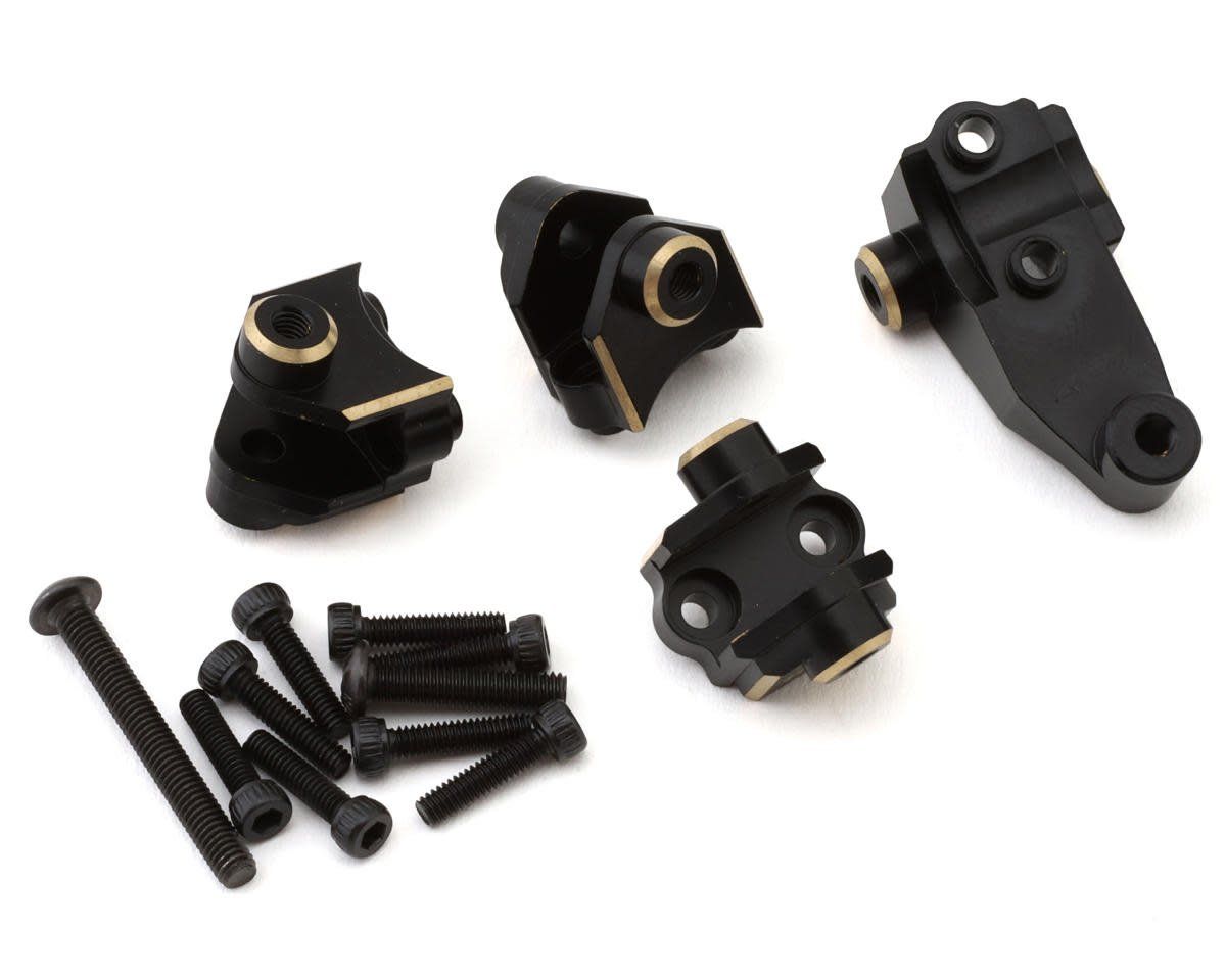 #X0023X7ASD Treal Hobby Traxxas TRX-4 Brass Lower Shock Mounts (Black) (4) (45g)