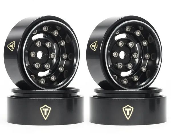 #X003Z3FRT9 Treal Hobby Type F 1.0" Deep Dish Beadlock Wheels (Black)