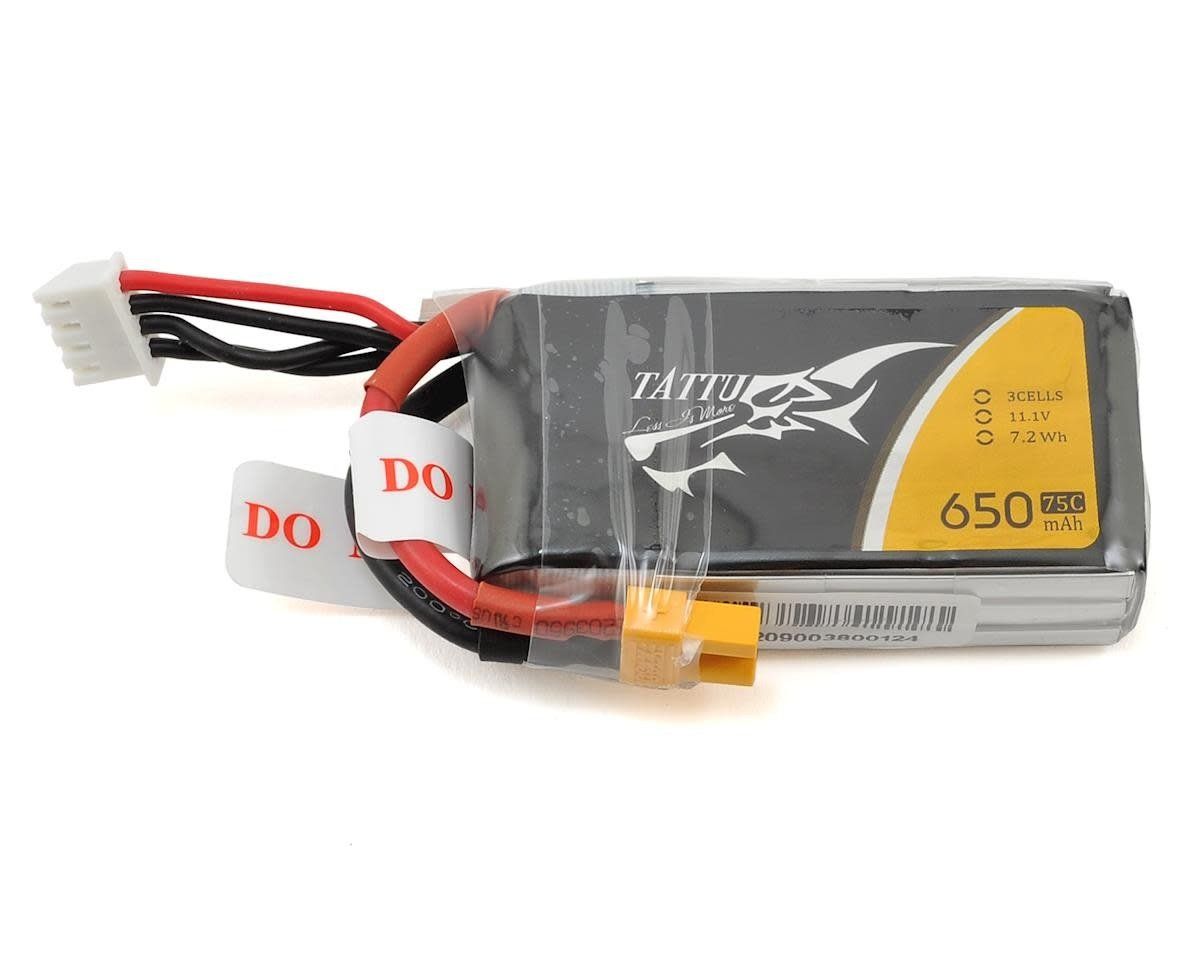 Summer Sale #TAA6503S75XT3 Tattu 3S LiPo Battery 75C (11.1V/650mAh) w/XT-30 Connector