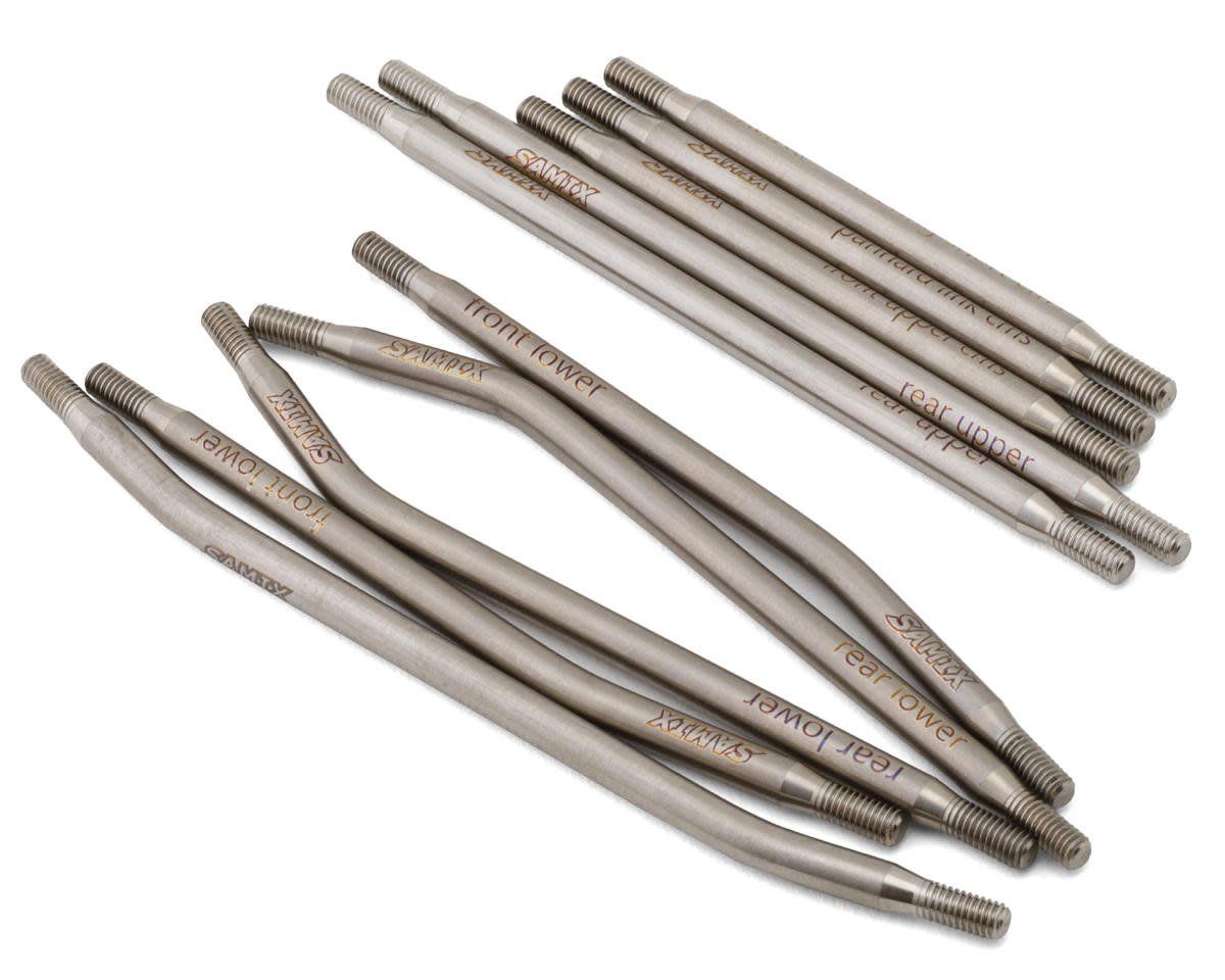 #SCX10P-5025FLSC  Samix SCX10 Pro Titanium High Clearance Links (10) (Chassis Mounted Servo) w/Steering Links
