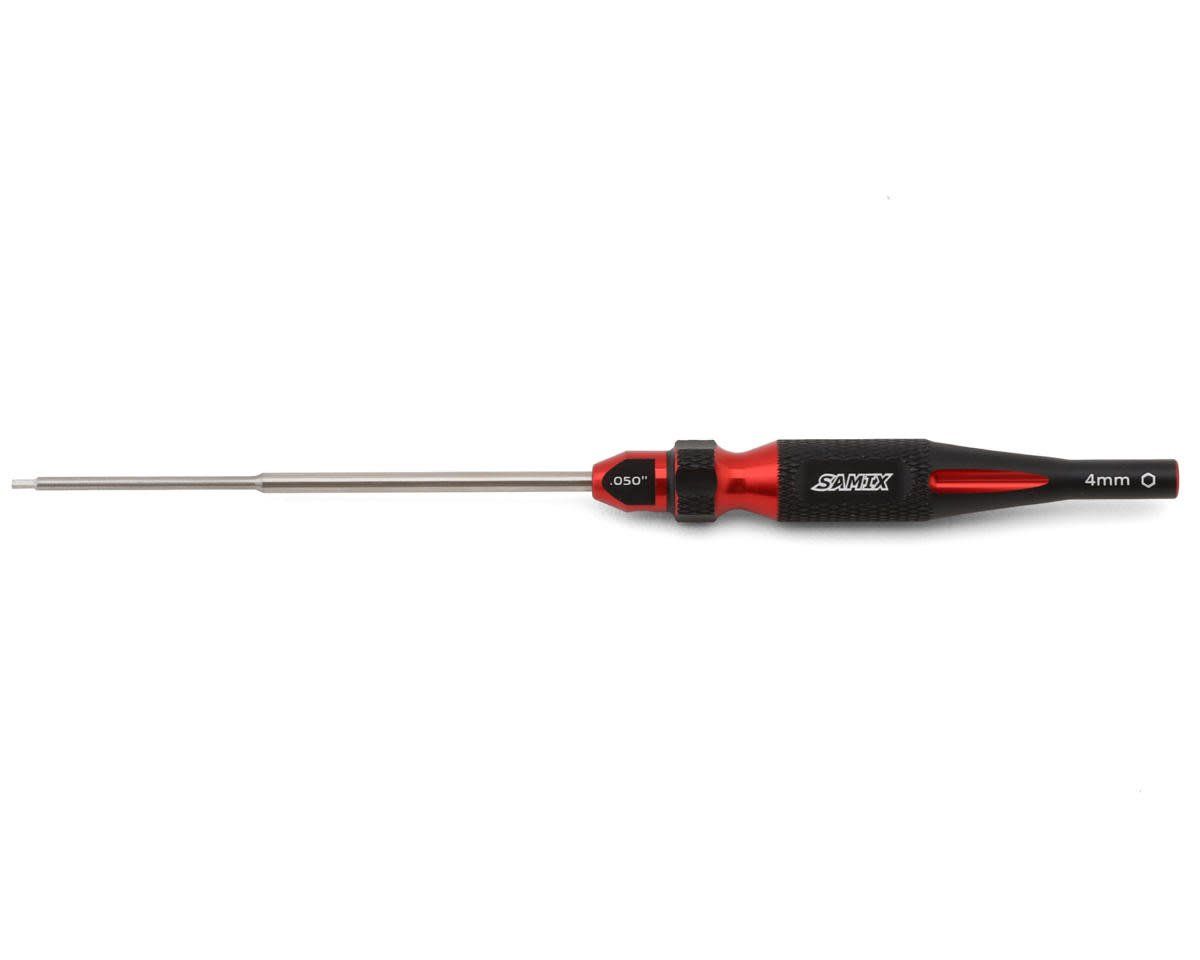 Samix SCX24 2-in-1 Hex Wrench/Nut Driver (Red) (.050" Hex/4mm Nut)  #SAMSCX24-SD050-RD