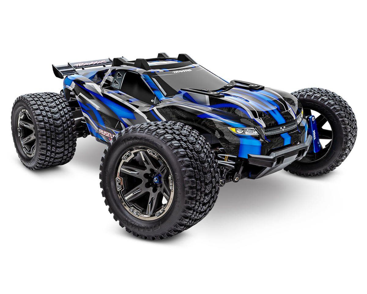 #67097-4-BLUE Traxxas Rustler 4X4 Ultimate 1/10 RTR Brushless Stadium Truck (Blue) (Blue) w/TQi 2.4GHz Radio &amp; Link Module