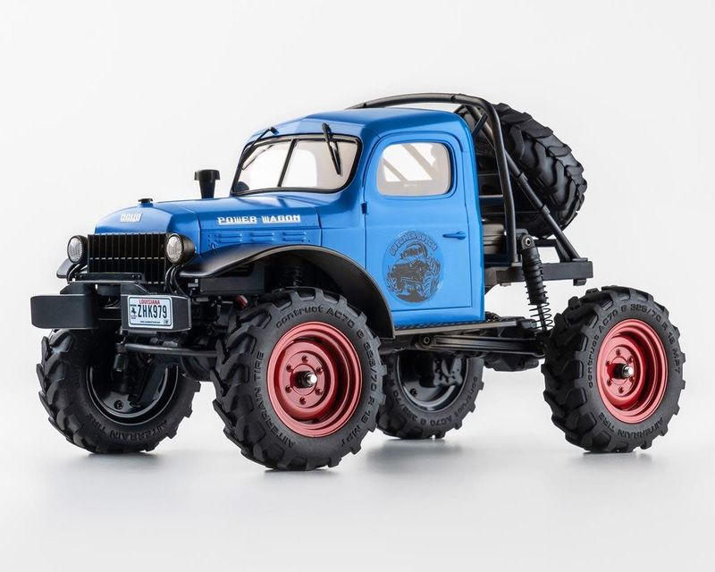 FMS FCX24 Power Wagon 1/24 Scale Micro Rock Crawler w/Hard Body (Blue) #12401BL