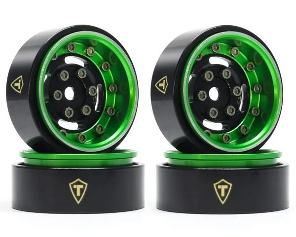 #X003Z3L423 Treal Hobby Type F 1.0" Deep Dish Beadlock Wheels (Green)