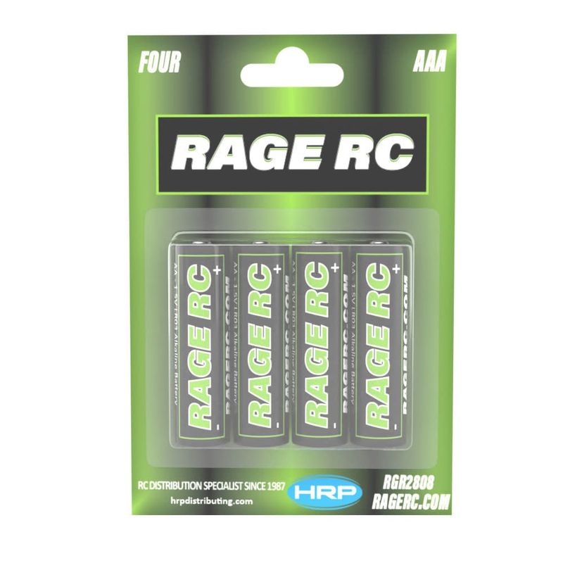#RGR2808  Rage RC AAA Alkaline Batteries (4 Pack)